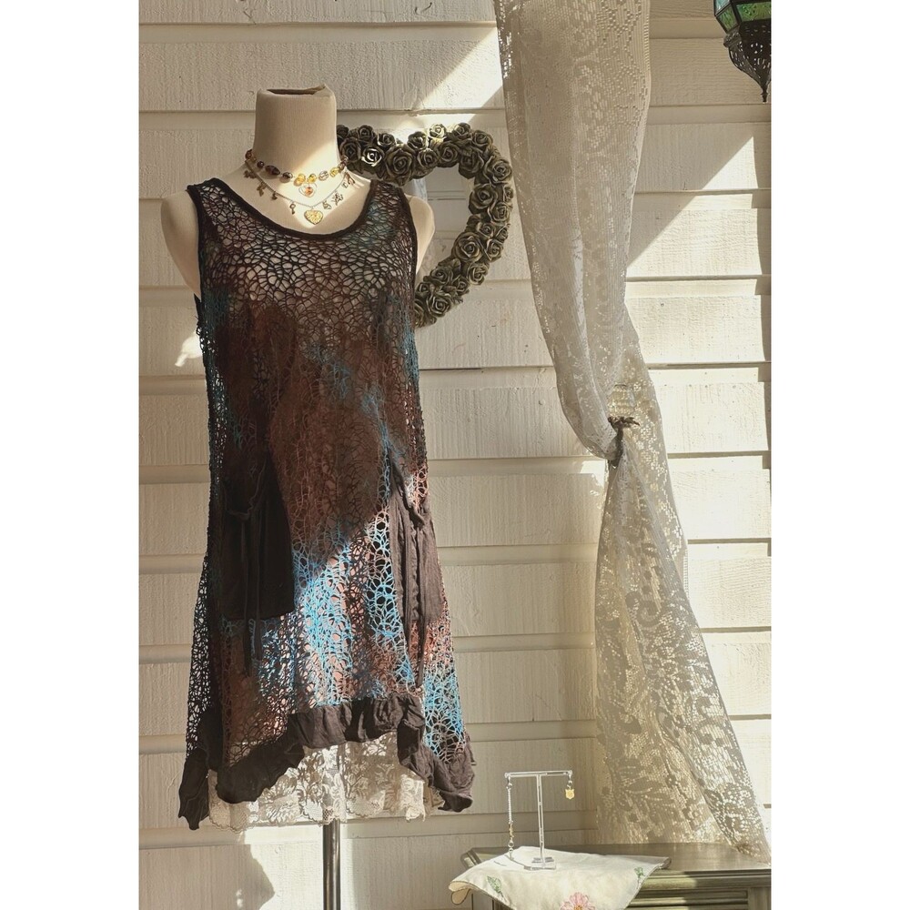 Vintage Crochet Dress 90's Grunge Fairy S